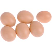 Juego de 6 huevos de aves de corral falsos hechos de plástico para hacer huevos de pascua DIY- decoración del hogar y…